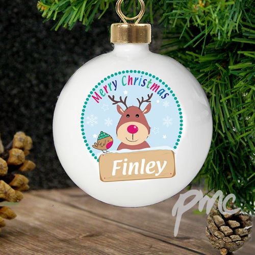 Personalised Rudolph Bauble