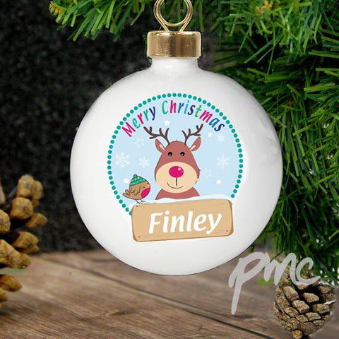 Personalised Rudolph Bauble