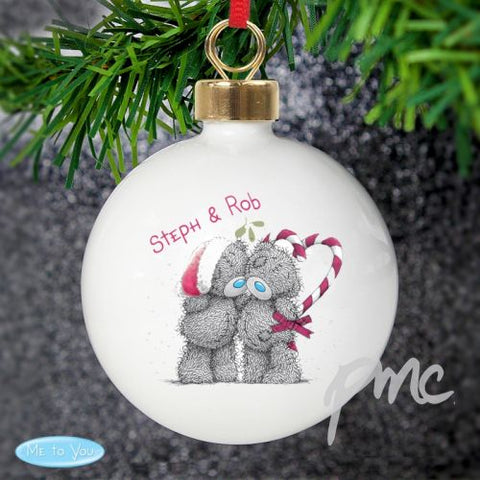 Personalised Me To You Couple Christmas Bauble