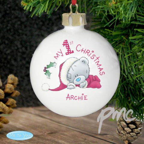 Personalised Me To You My 1st Christmas Bauble