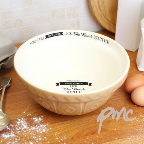 Personalised You Only Live Once... Baking Bowl