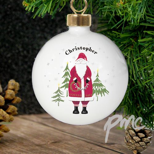 Personalised Father Christmas Bauble