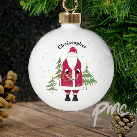 Personalised Father Christmas Bauble