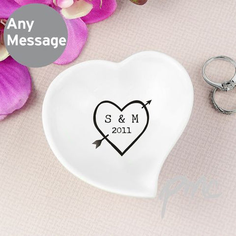 Personalised Wood Carving Ceramic Ring Dish