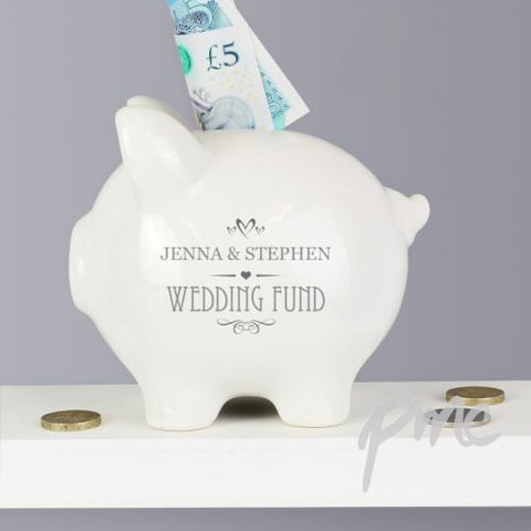 Personalised Small Hearts Piggy Bank