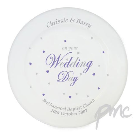 Personalised Wedding Day Plate