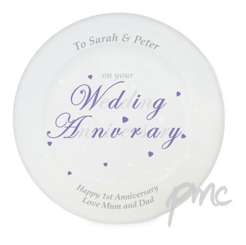 Personalised Anniversary Word Plate