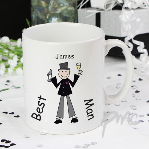 Personalised Male Wedding Character Large Mug