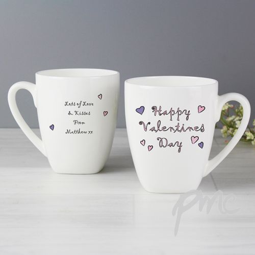 Personalised Happy Valentine's Day Latte Mug