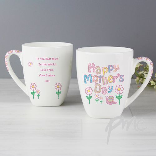 Personalised Daisy Mothers Day Latte Mug
