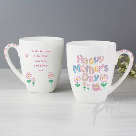 Personalised Daisy Mothers Day Latte Mug