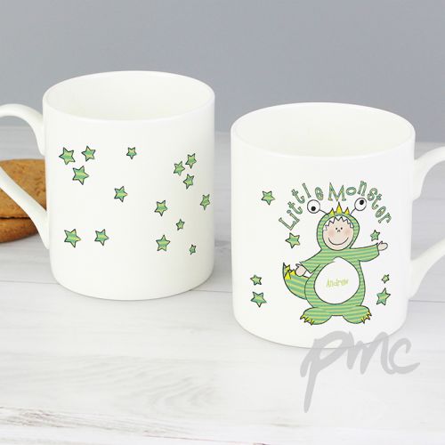 Personalised Little Monster Balmoral Mug