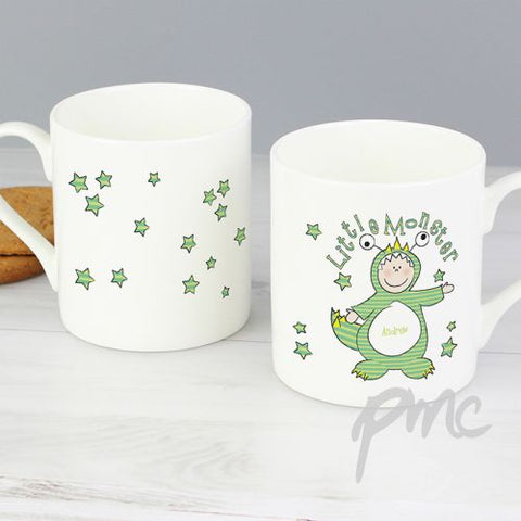 Personalised Little Monster Balmoral Mug
