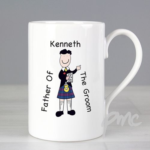 Personalised Scottish Male Slim Mug