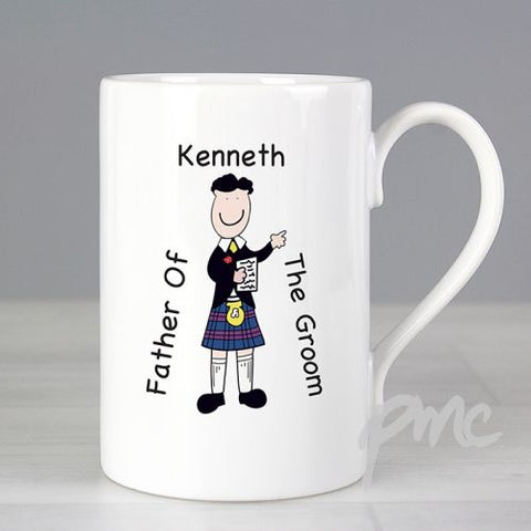 Personalised Scottish Male Slim Mug