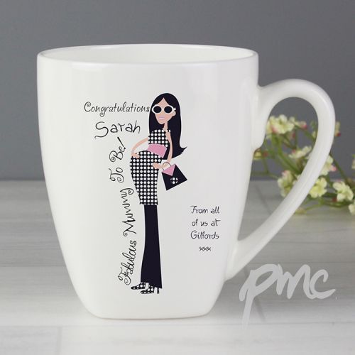 Personalised Fabulous Mummy To Be Latte Mug