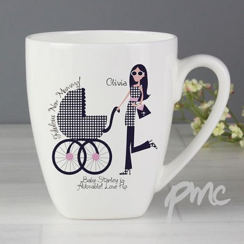 Personalised Fabulous New Mummy Latte Mug