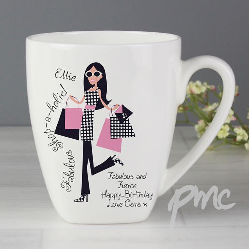 Personalised Fabulous Shopaholic Latte Mug