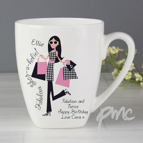 Personalised Fabulous Shopaholic Latte Mug