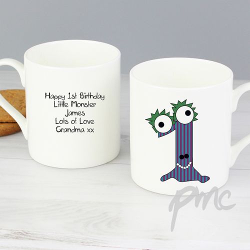 Personalised Monster Age Balmoral Mug - Age 1