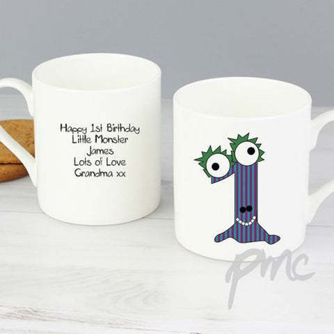 Personalised Monster Age Balmoral Mug - Age 1