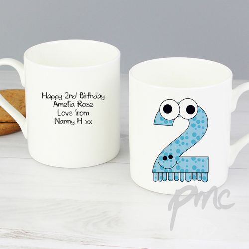 Personalised Monster Age Balmoral Mug - Age 2