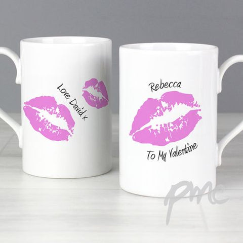 Personalised Kiss Slim Mug
