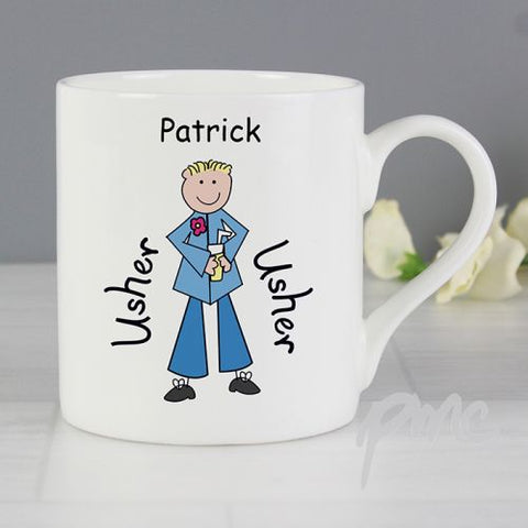 Personalised Cartoon - Young Usher Mug