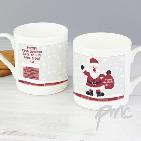 Personalised Roof Top Santa Mug
