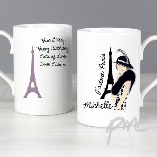 Personalised Jadore Paris Slim Mug