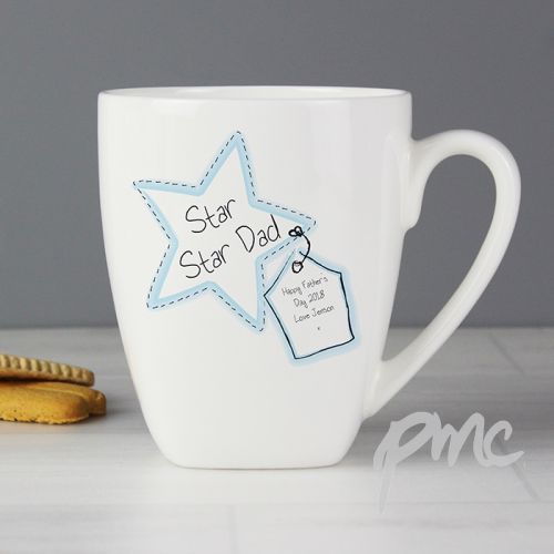 Personalised Star Stitch Latte Mug