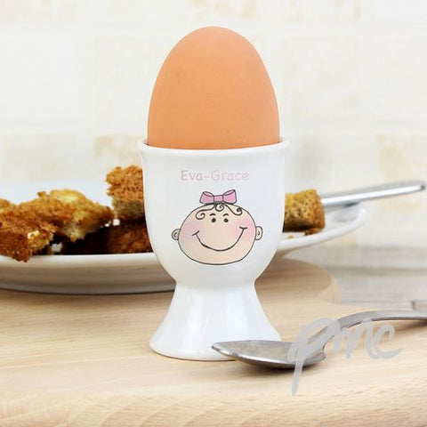 Personalised Baby Girl Egg Cup