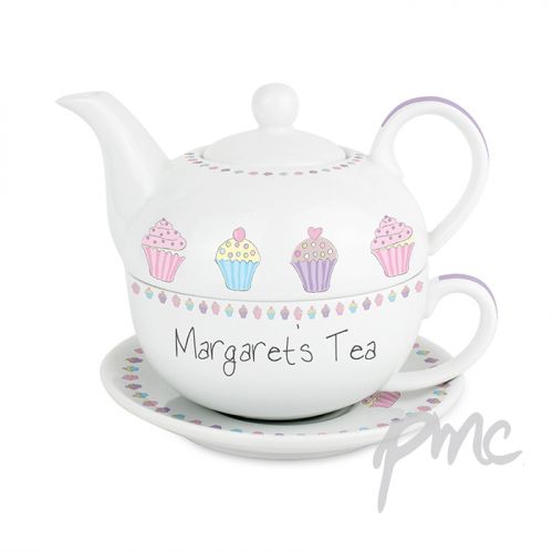 Personalised Cupcake Tea for One
