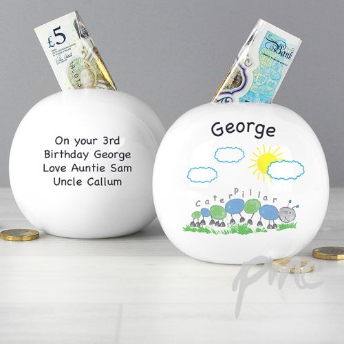 Personalised Caterpillar Money Box