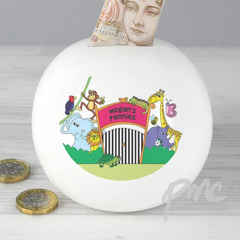Personalised Zoo Money Box