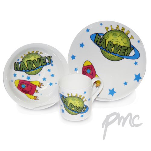 Personalised Space Breakfast Set