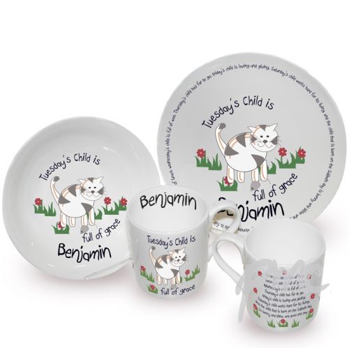 Personalised Tuesdays Child Breakfast Set