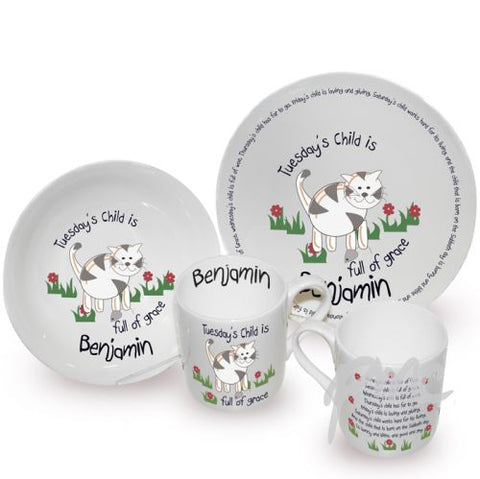 Personalised Tuesdays Child Breakfast Set