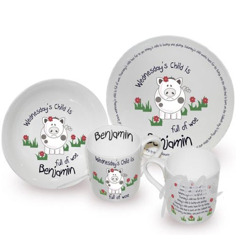 Personalised Wednesdays Child Breakfast Set
