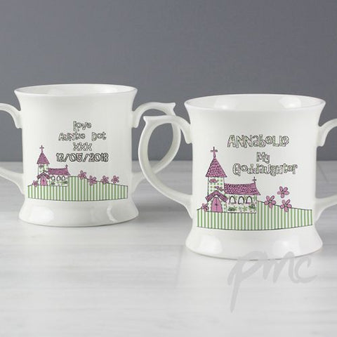 Personalised Whimsical Church Goddaughter Loving Mug