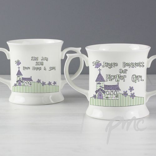 Personalised Whimsical Church Wedding Loving Mug