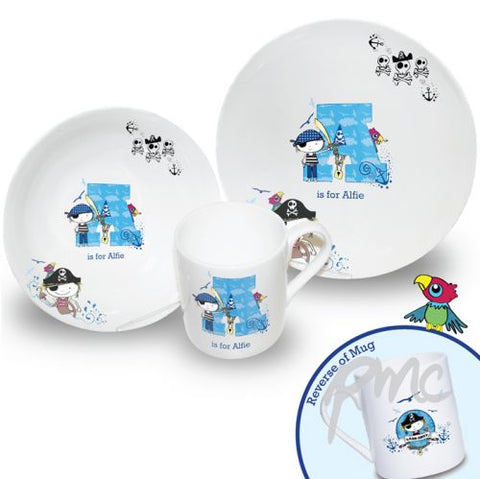 Personalised Pirate Letter Breakfast Set