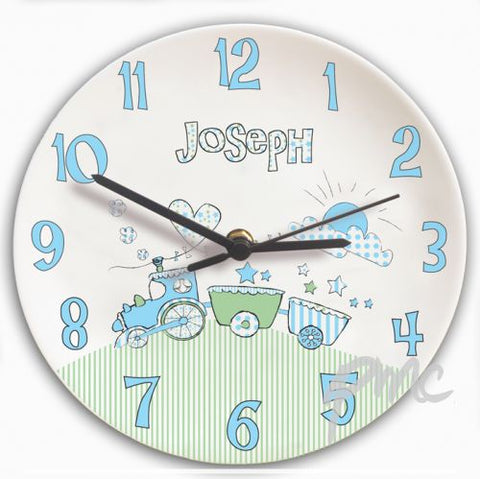 Personalised Whimsical Train Clock
