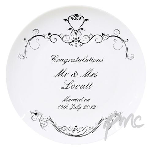 Personalised Ornate Swirl Plate