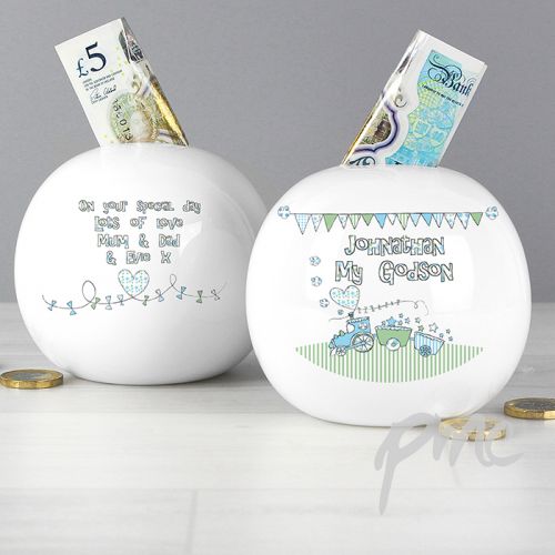 Personalised Whimsical Train Godson Box
