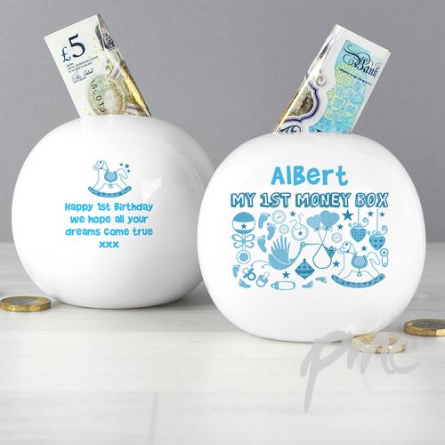 Personalised My 1st Money Box Boy