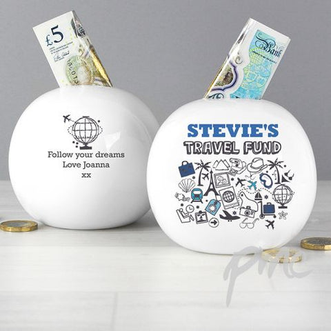 Personalised Travel Money Box