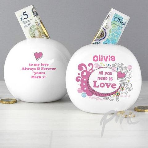 Personalised Doodle Money Box