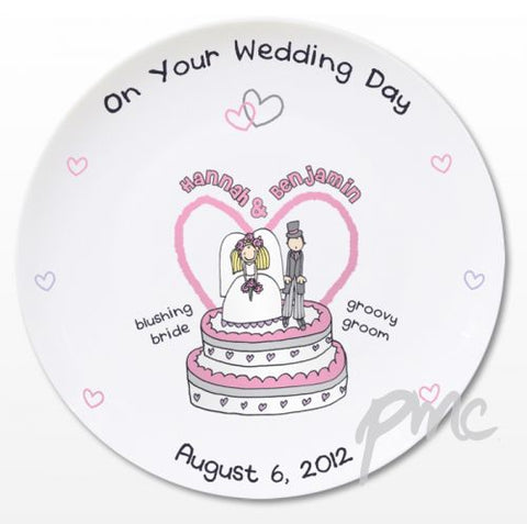 Personalised Bang on the Door Wedding Plate