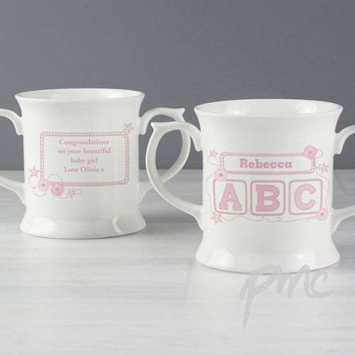 Personalised Pink ABC Loving Mug